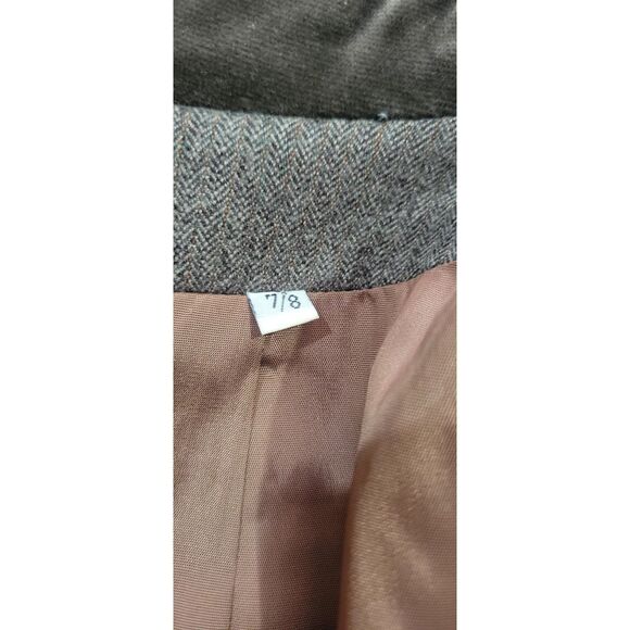 Vintage 80s/90s Peabody House Wool Blazer Hungary Brown Velvet Collar Size Small - Picture 4 of 12